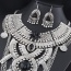 Exaggerated Silver Color Geometric Shape Decorated Collar Jewelry Sets