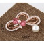 Sweet Red Pearl&bowknot Shape Decorated Hollow Out Brooch