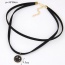 Trendy White Smiling Face Pendant Decorated Double Layer Necklace