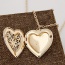 Elegant Gold Color Hollow Out Heart Shape Pendant Decorated Simple Necklace