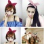 Sweet Navy Pure Color Decorated Bunny Ears Simple Hair Hoop&hair Band