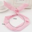 Sweet Pink Pure Color Decorated Bunny Ears Simple Hair Hoop&hair Band