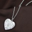 Fashion Silver Color Hollow Out Heart Pendant Decorated Simple Necklace(can Open The Heart)
