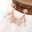 Exquisite Rose Gold Diamond& Flower Decorated Simple Design Earrings