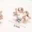 Delicate Rose Gold Diamond& Flower Shape Decorated Simple Design Earrings