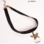 Elegant Black Starfish Shape Pendant Decorated Short Chain Choker