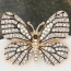 Delicate White Diamond Decorated Butterfly Design Simple Brooch