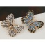 Delicate White Diamond Decorated Butterfly Design Simple Brooch
