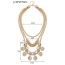 Bohemia Gold Color Round Shape Pendant Decorated Mutilayer Necklace