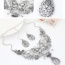Vintage Silver Color Metal Butterfly Decorated Hollow Out Design Jewelry Sets