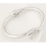 Exaggerated Silver Color Pure Color Decorated Nail Shape Design Bracelet