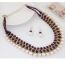 Fashion Purple+white Pearls&diamond Decorated Multi-layer Jewelry Sets