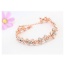 Fashion Rose Gold+white Gemstone Shape Diamond Decorated Simple Bracelets