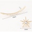 Fashion Gold Color Star&moon Shape Decorated Simple Asymmetry Earrings