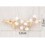 Elegant White Pearl Decorated Branch Design Simple Hair Clip