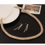 Fashion Gold Color+white Twist Chain Decorated Simple Jewelry Sets