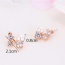 Sweet Gold Color Diamond&pearl Ball Shape Decorated Simple Earring