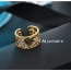 Sweet Gold Color Flower Shape Decorated Hollow Out Opening Ring