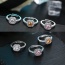 Sweet Silver Color Diamond Decorated Simple Adjustable Ring