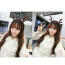Sweet Coffee Brushy Deer Ear Shape Decorated Pure Color Hair Clasp