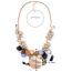 Exaggerate Beige Shell&beads Weaving Decorated Short Chain Necklace