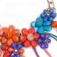 Lovely Multi-color Beads Hand-woven Pendant Decorated Short Chain Necklace
