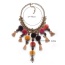 Vintage Multi-color Fuzzy Ball &tassel Decorated Short Chain Necklace