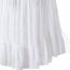 Sweet White Pure Color Decorated Off-the-shoulder Strap Falbala Skirt