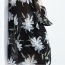 Sexy Black Big Leaf Shape Pattern Decorated Three Quarter Sleeve Losse Bikini Cover Up Smock