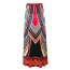 Fashion Multi-color Geometric Shape Pattern Decorated Falbala Long Skirts