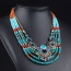 Fashion Green Round Shape & Beads Decorated Multilayer Necklace