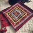 Fahion Red Regular Geometric Pattern Decorated Simple Scarf