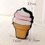 Cute Pink Color Matching Decorated Ice Cream Shape Shoulder Bag