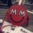 Sweet Red Smiling Face Pattern Decorated Round Shape Shoulder Bag