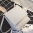 Sweet Gray Tassel Pendant Decorated Pure Color Shoulder Bag