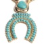 Fashion Blue Irregular Shape Gemstone Decorated Long Necklace