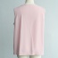 Fashion Pink Pure Color Design Hollow Out Neckline Loose Chiffon Vest