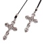 Vintage Silver Color Cross Pendant Decorated Multi-layer Simple Necklace