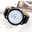 Fashion Black Round Shape Dial Design Simple Watch