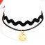 Vintage Gold Color Metal Smiling Face Pendant Decorated Double Layer Choker Necklace