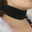 Retro Black Pure Color Design Simple Wide Choker Necklace
