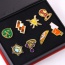 Cute Red+yellow Cartoon Shape Decorated Simple Brooch(8pcs)