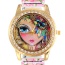 Fashion White Girl&flowers Pattern Decorated Watch