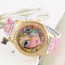 Fashion Pale Green Girl&flowers Pattern Decorated Watch