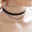 Vintage Balck Hollow Out Polygon Pendant Decorated Double Layer Choker Necklace