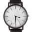 Trendy Gray+black Marble Shape Pattern Decorated Pure Color Strap Watch