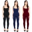 Sexy Black Condole Belt Decorated Sleeveless Pure Color Simple Jumpsuits