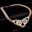 Luxury Gold Color Circle Matching Decorated Simple Jewelry Sets