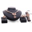 Luxury Gold Color Sun Shape Gemstone Decorated Simple Jewelry Sets