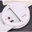 Trendy White Hollow Out Round Shape Design Simple Led Beauty Selfie Timer(without The Battery)